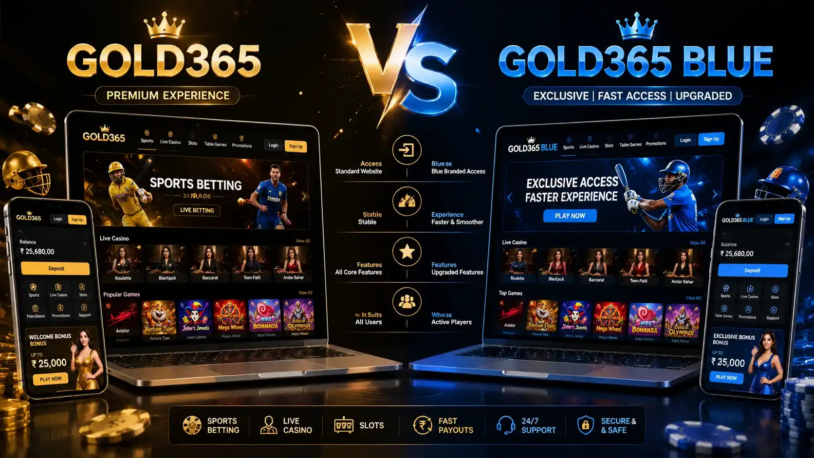 Gold365 Blue vs Gold365